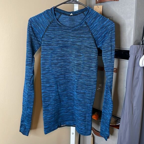 Lululemon Swiftly Tech Long Sleeve 2.0 Prism Stripe Turquoise Tide Multi 214 - Picture 1 of 7